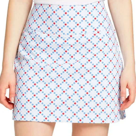 NWT🔥Tummy Control Lady Hagen Skort Red & Blue Stars 🤩 XS or Med - Picture 2 of 14